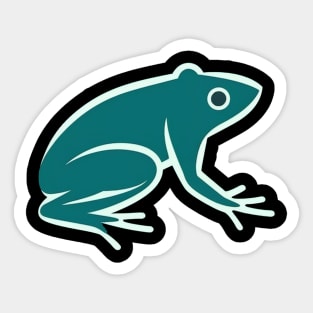 Minimal Green Frog, Tropical Animal, Love Frogs Sticker